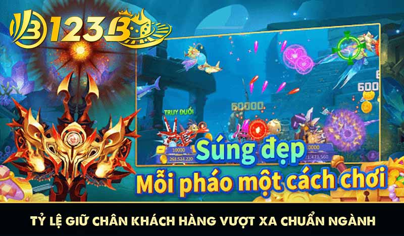 Bắn Cá Thái Bình Dương 123B - Săn Xu Thưởng Dưới Biển Sâu 7 tỷ lệ giữ chân khách hàng vượt xa chuẩn ngành